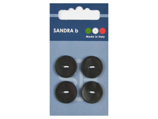 Knopf 2-Loch 18 mm schwarz