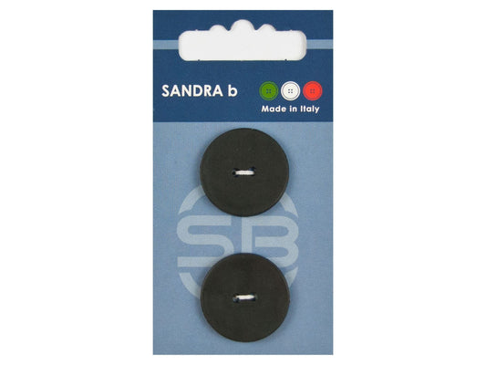 Knopf 2-Loch 23 mm schwarz