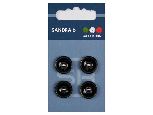 Knopf 2-Loch 15 mm schwarz