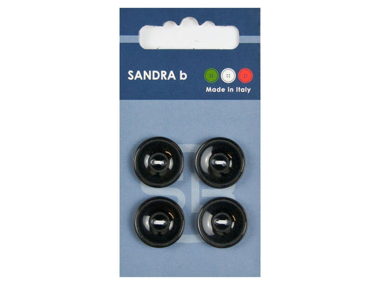 Knopf 2-Loch 18 mm schwarz