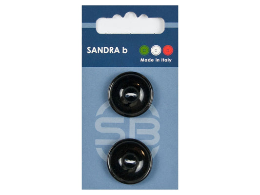 Knopf 2-Loch 23 mm schwarz