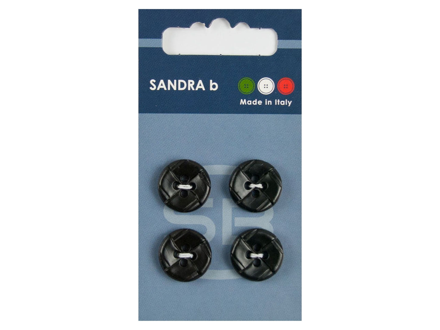 Knopf 4-Loch 15 mm schwarz