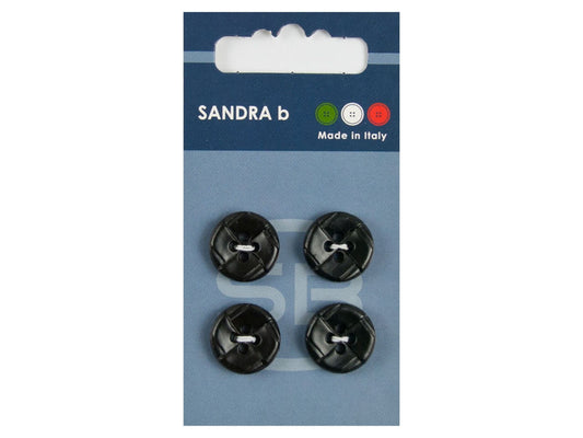 Knopf 4-Loch 15 mm schwarz