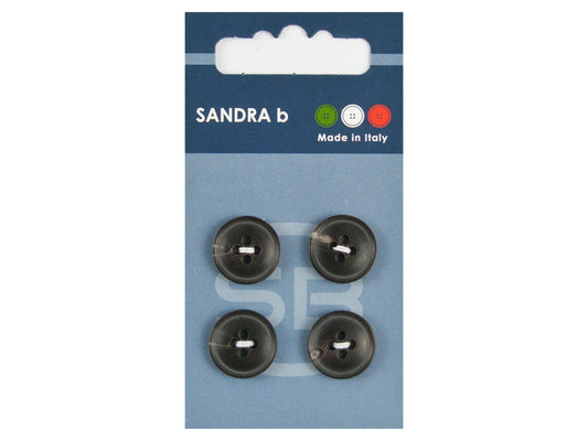 Knopf 4-Loch 15 mm Grau