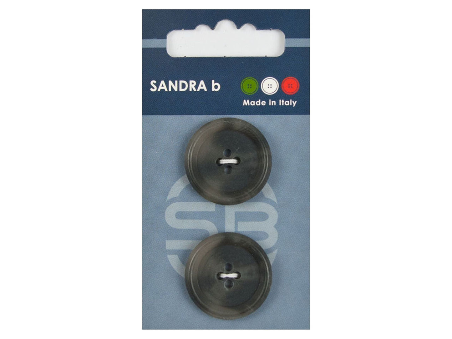 Knopf 4-Loch 25,5 mm Grau