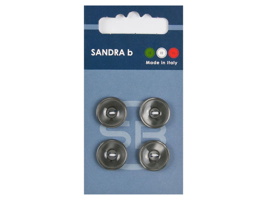 Knopf 2-Loch 15 mm Grau