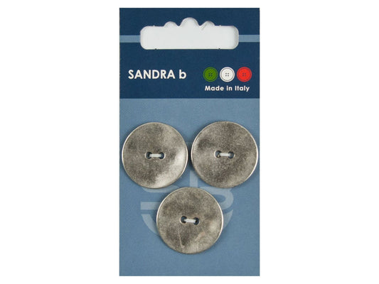 Knopf 2-Loch 20,5 mm Silber Metall