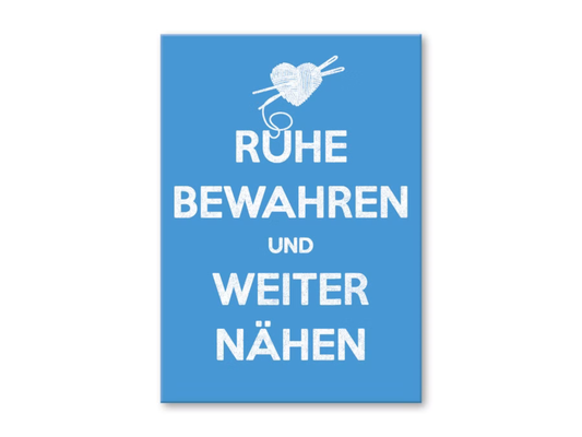 Postkarte Ruhe bewahren und weiter