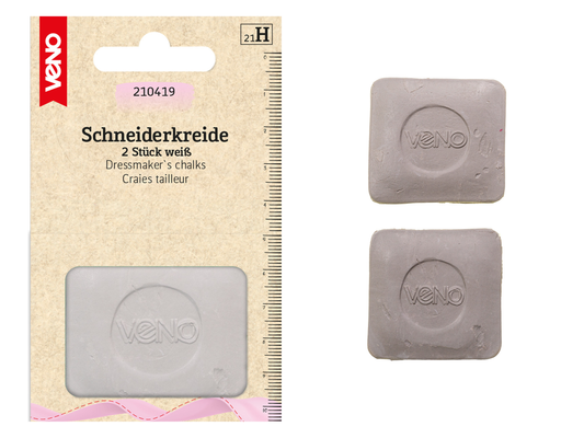 VENO Schneiderkreide Weiß Platten 2 St