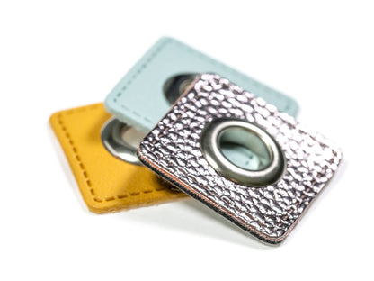 Ösenpatches für Kordeln Lederimitat