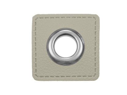 Ösenpatches für Kordeln Lederimitat