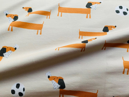 French Terry Braver Hund Beige