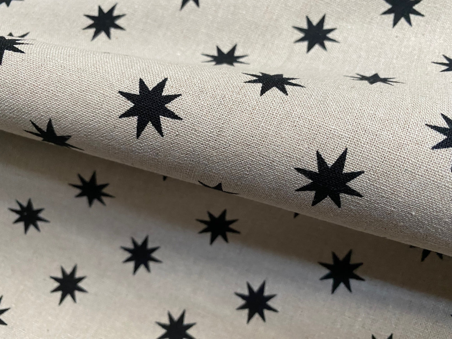 Dekostoff Black Stars Schwarze