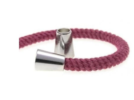 Kordelenden Silber 2 Stück 7 mm