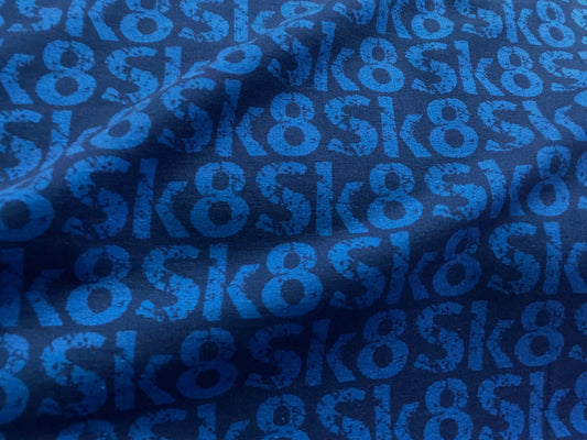 French Terry SK8 Lycklig Design Blau