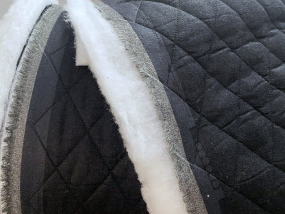 Steppstoff Dunkelblau Wattiertes