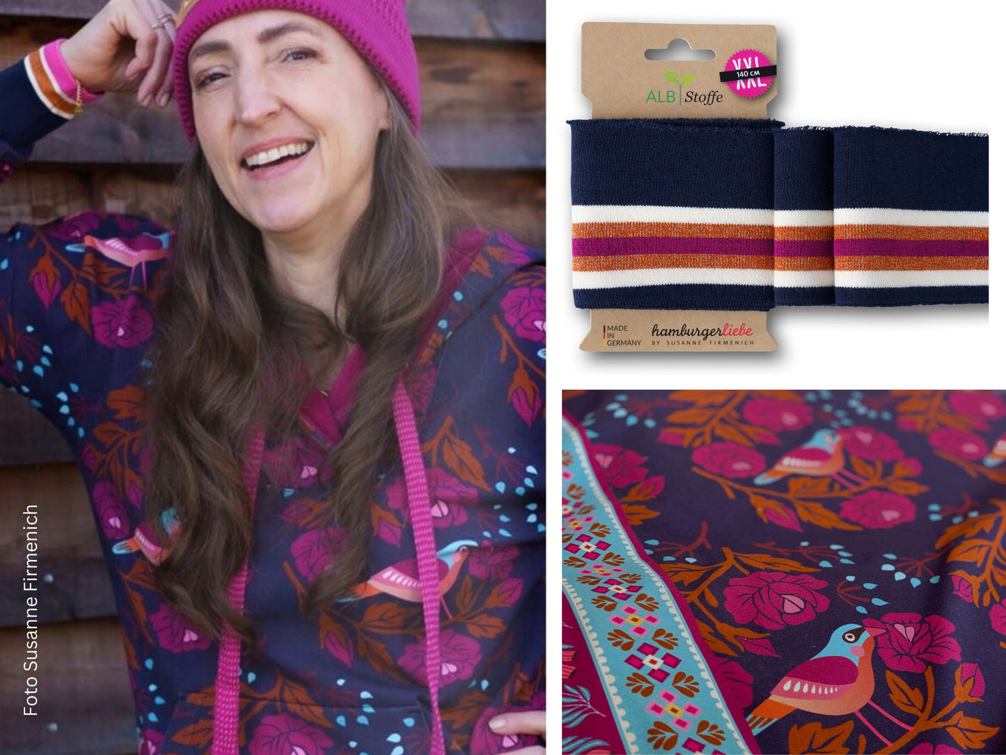 Bio-Sweatshirtstoff Glossy Rose