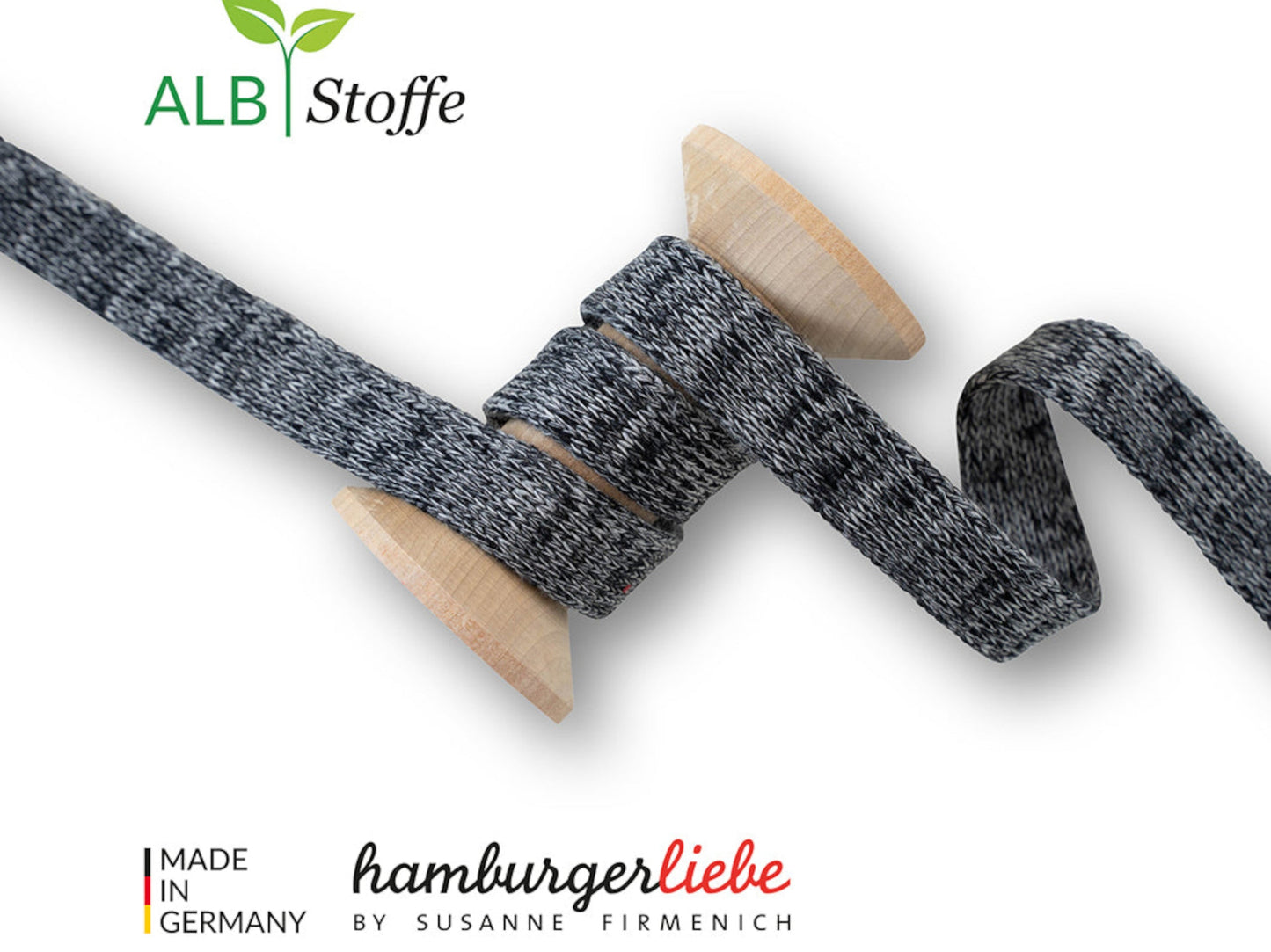 Bio-Baumwollkordel Melange Schwarz