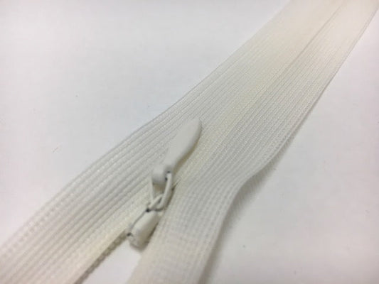 Nahtverdeckter Reißverschluss Naturweiß 40 cm