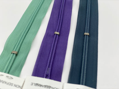 Nahtverdeckter Reißverschluss Dunkles Graublau 40 cm