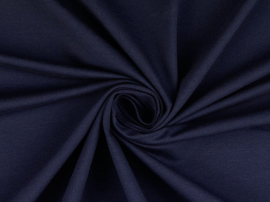 Bio-Baumwolljersey Uni Dunkelblau