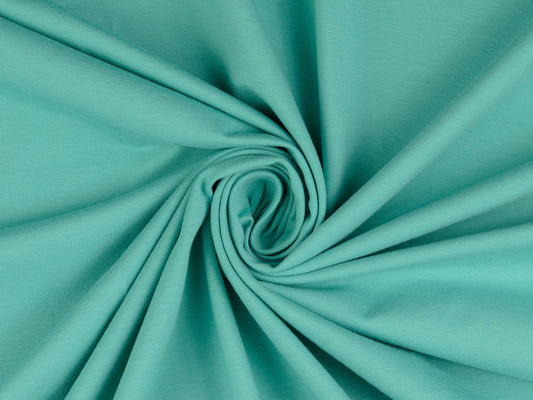 Bio-Baumwolljersey Uni Mint/Altgrün