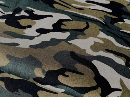 Baumwollstoff Camouflage Khaki