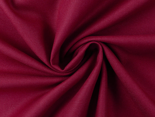 Dekostoff Uni Dunkelrot Canvas