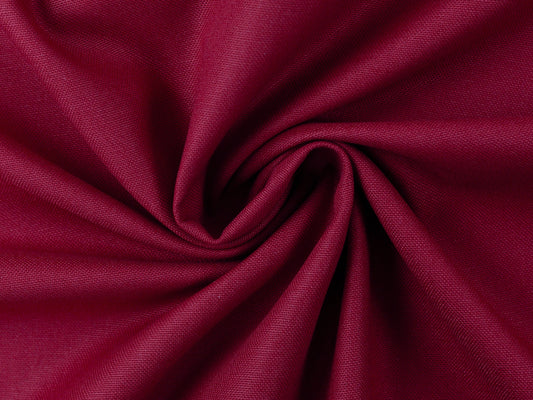 Dekostoff Uni Dunkelrot Canvas