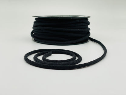 Baumwollkordel Schwarz 4 mm