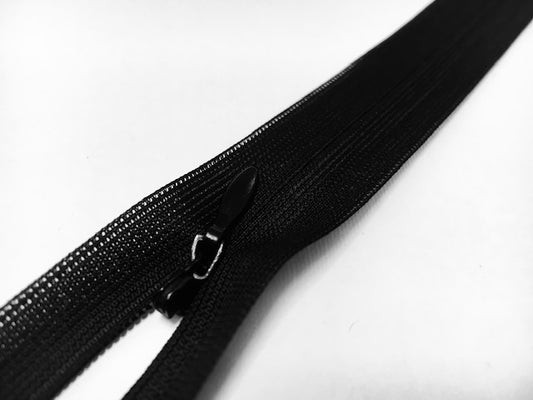 Nahtverdeckter Reißverschluss Schwarz 40 cm