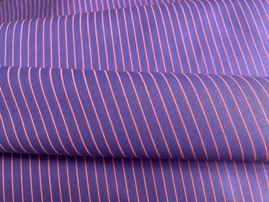 Baumwollstoff Tiny Stripes Lila Tula Pink