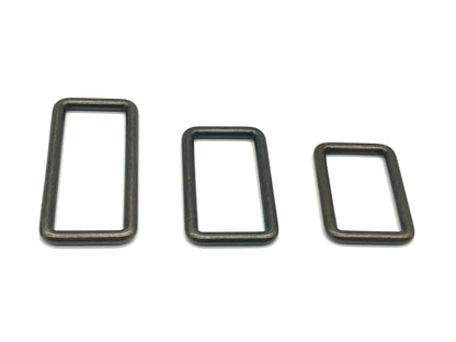 Vierkantring Metall 25 mm Altgold