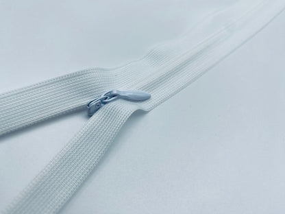 Nahtverdeckter Reißverschluss Weiß 40 cm