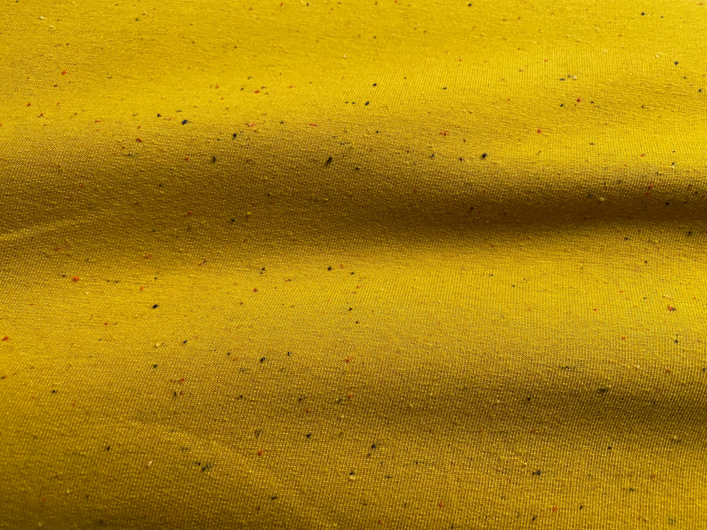 Sweatshirtstoff Cosy Senfgelb Bunt