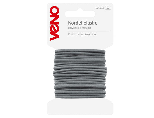 Veno Elastic-Kordel 3 mm Grau
