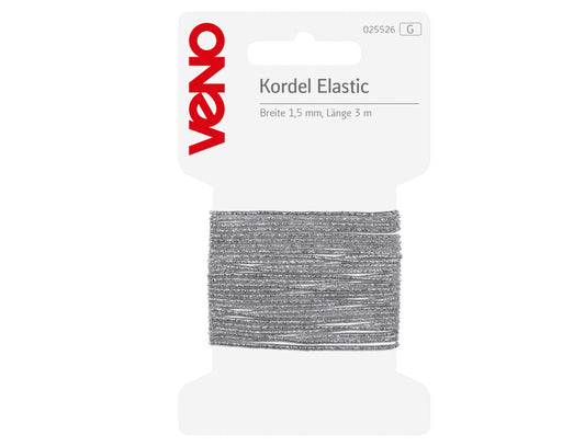Veno Elastic-Kordel 1,5 mm Silber