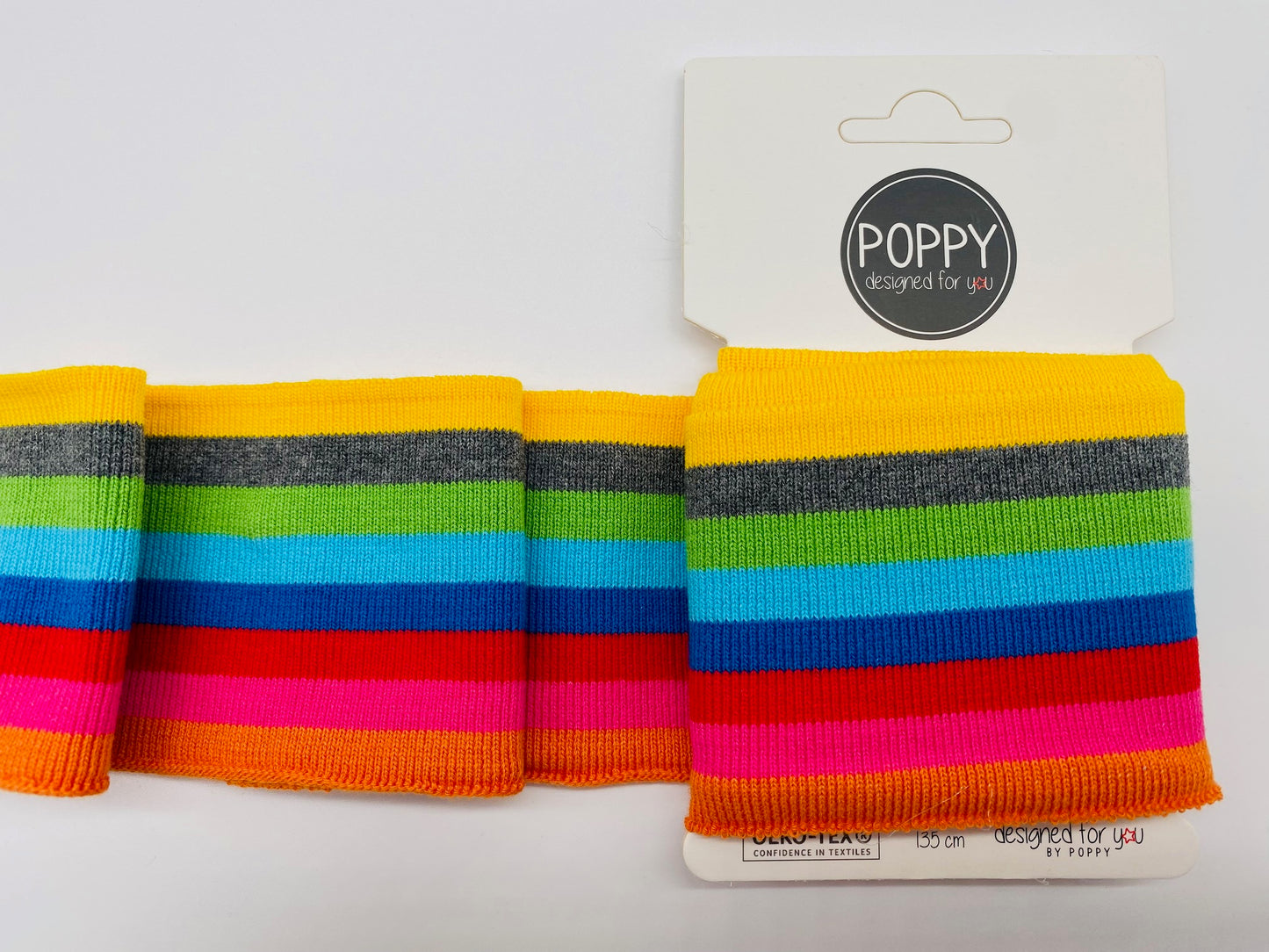 Bündchen Bunte Streifen breit