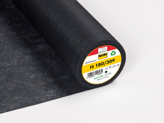 H180 Bügeleinlage Softline Schwarz