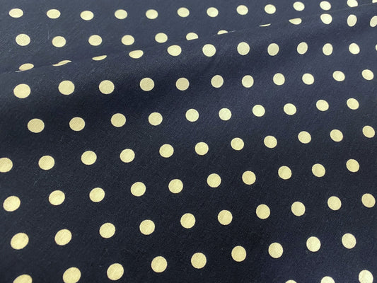 Baumwollstoff Dots Punkte Dunkelblau