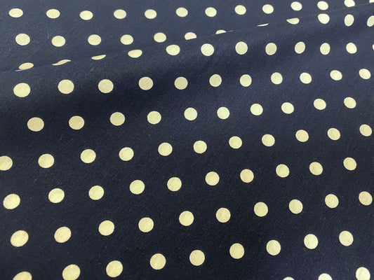 Baumwollstoff Dots Punkte Dunkelblau