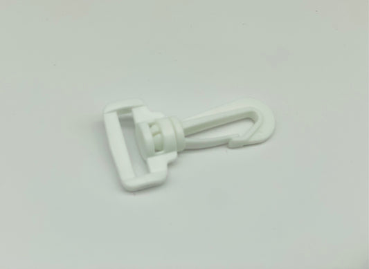 Karabinerhaken 30 mm Weiß