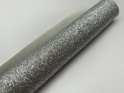 Glitzer Material Silber 50 x 70 cm