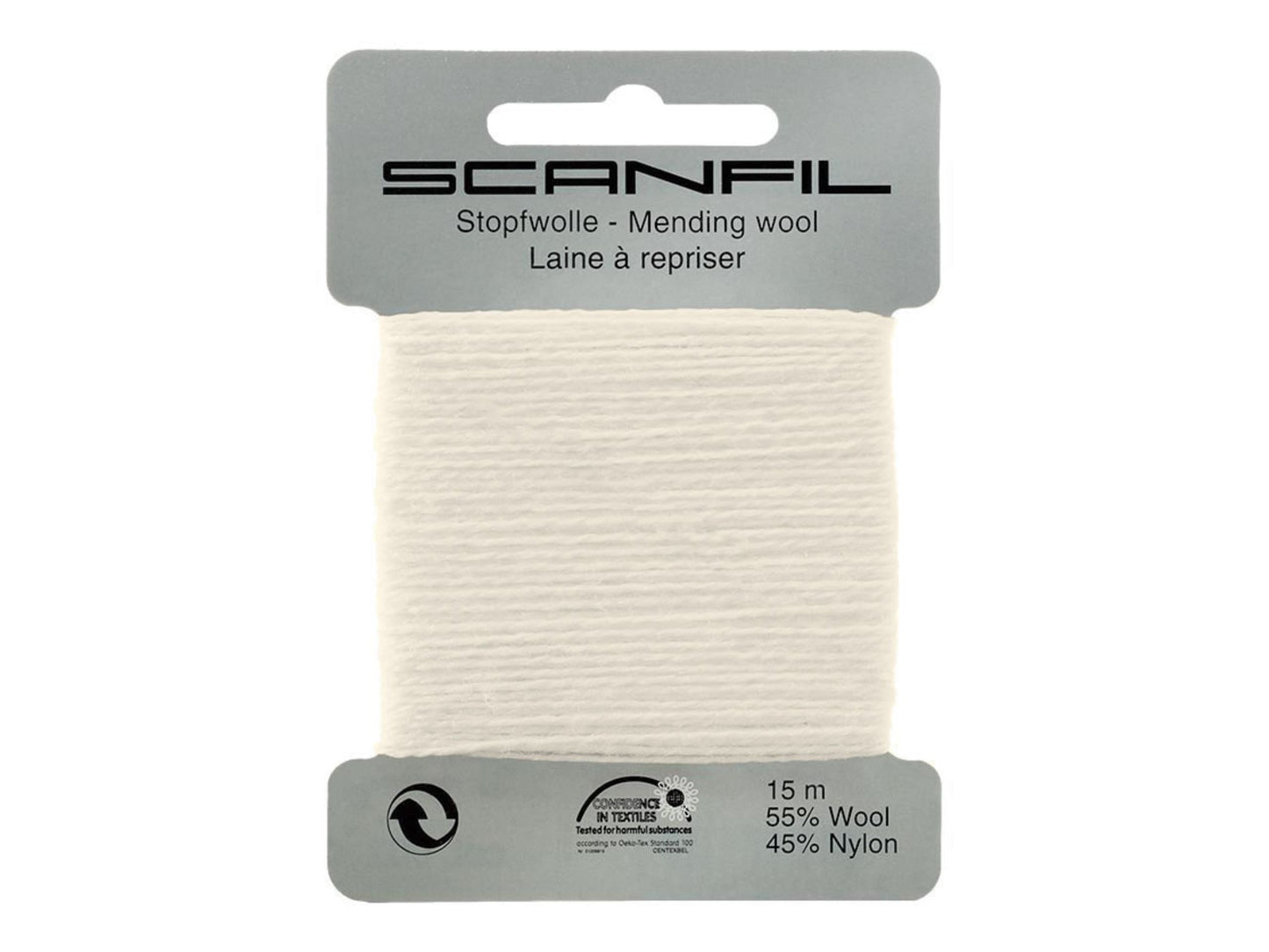 Scanfil Stopfgarn Wollweiß Natur 001