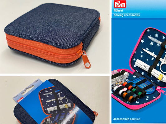 Reise-Nähset Jeans-Orange