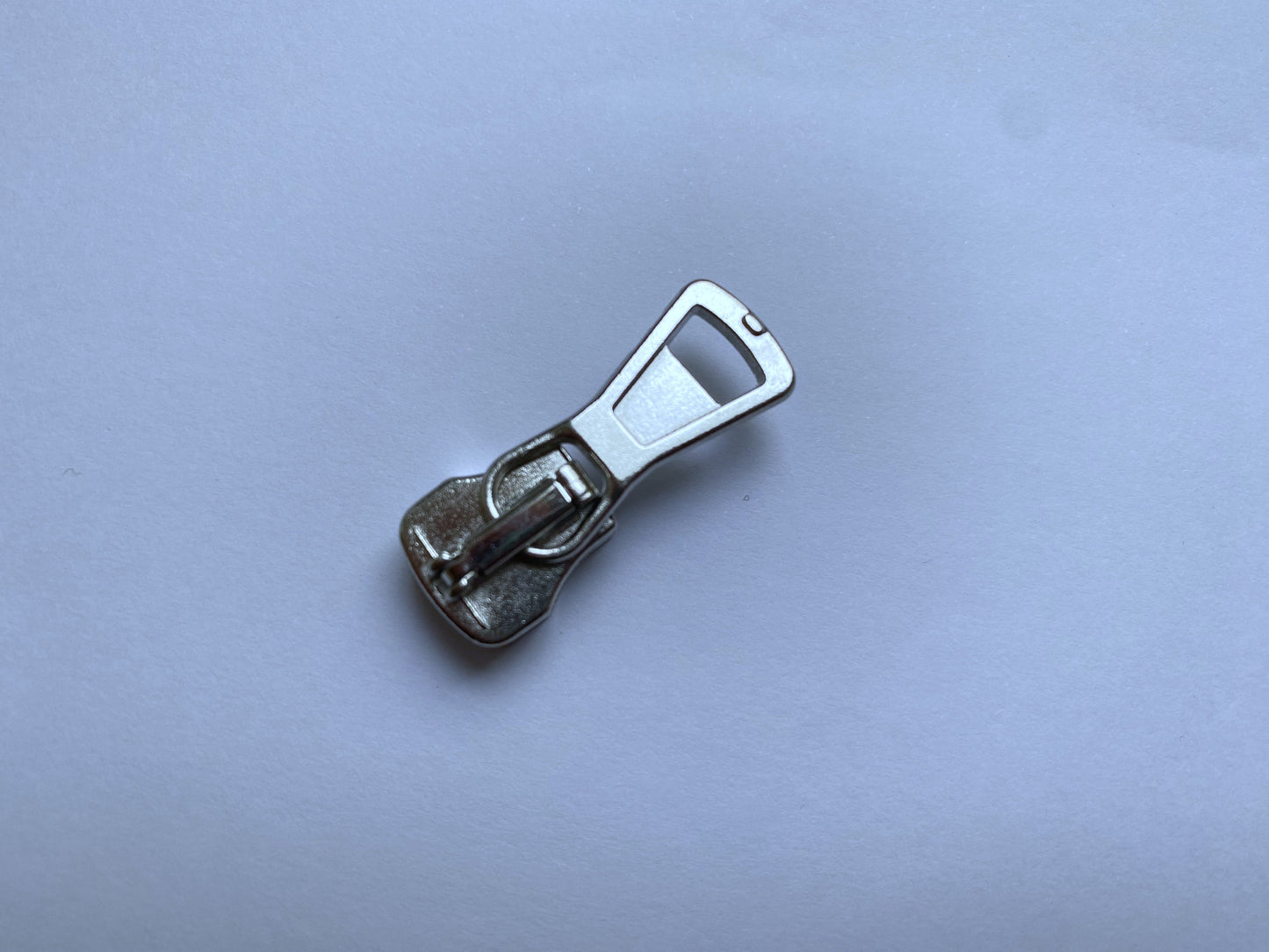 Zipper/Schieber Silber für breiten