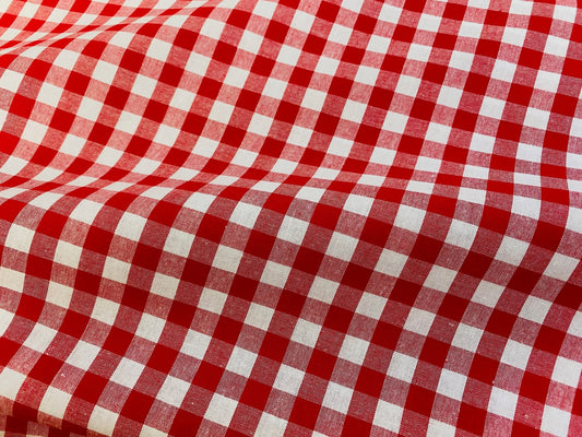 Baumwollstoff Vichy Karo Rot