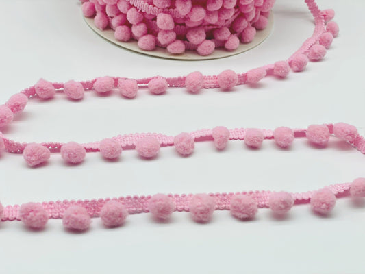 Bommelborte Klein Rosa 10 mm