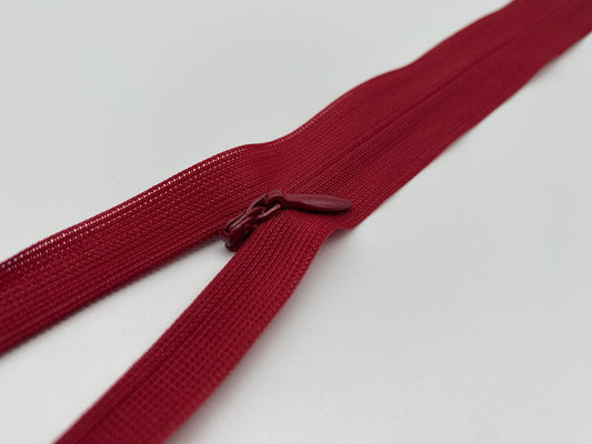 Nahtverdeckter Reißverschluss Bordeaux Weinrot 40 cm