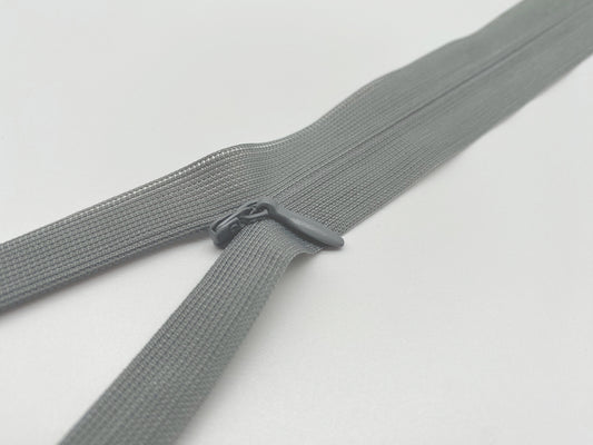 Nahtverdeckter Reißverschluss Mittelgrau 40 cm